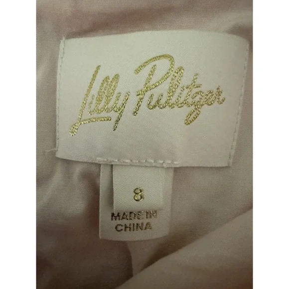 Lily Pulitzer Rocko Eyelet Romper Size 8 Red Pink - Picture 4 of 5